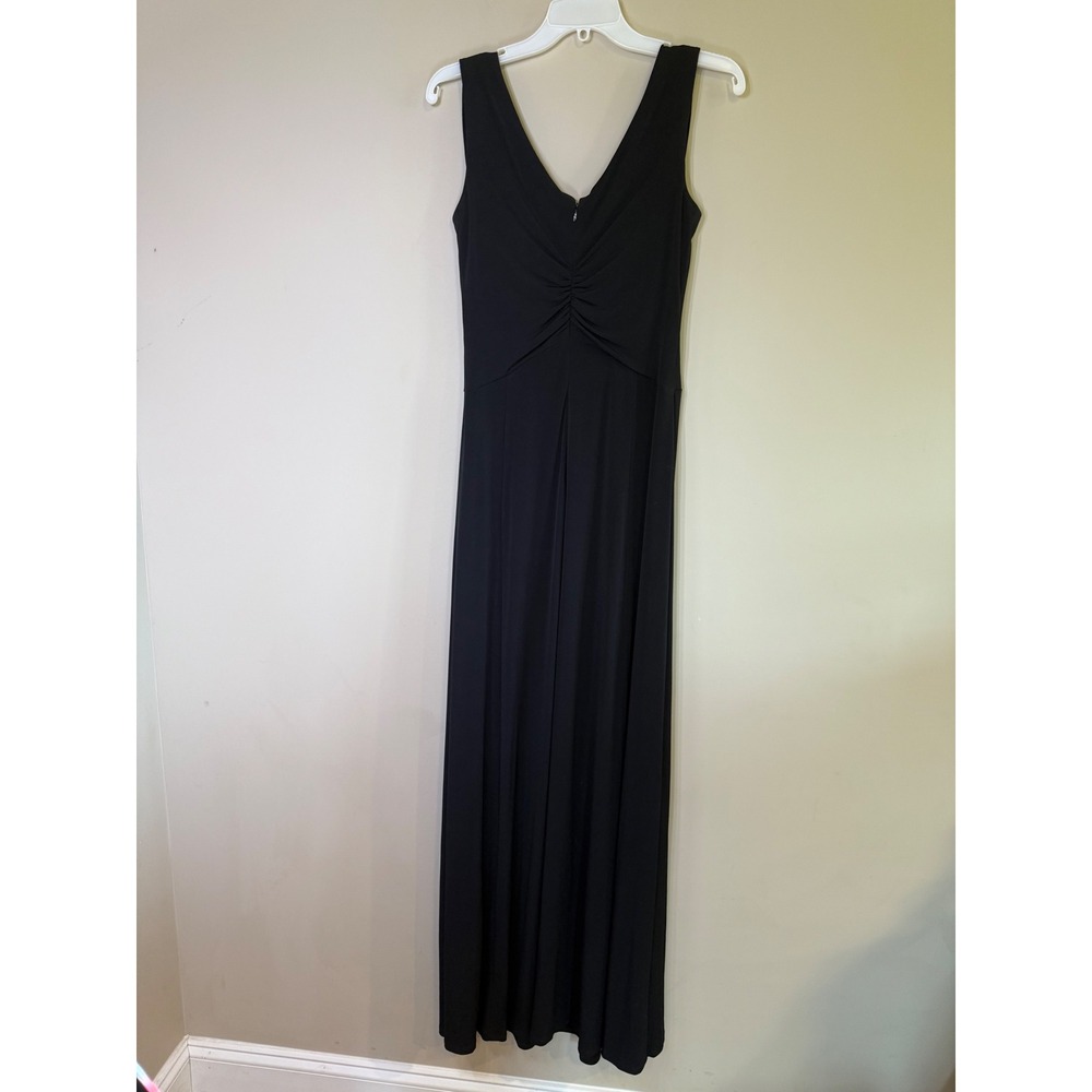 Melrose Black Sleeveless Cowl Neck Ruched Maxi Dress Evening Gown Womens Size 6